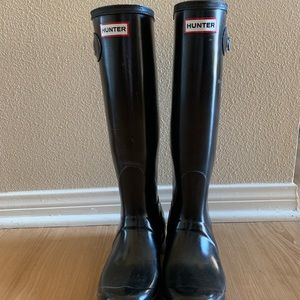 Hunter original tall gloss rain boots